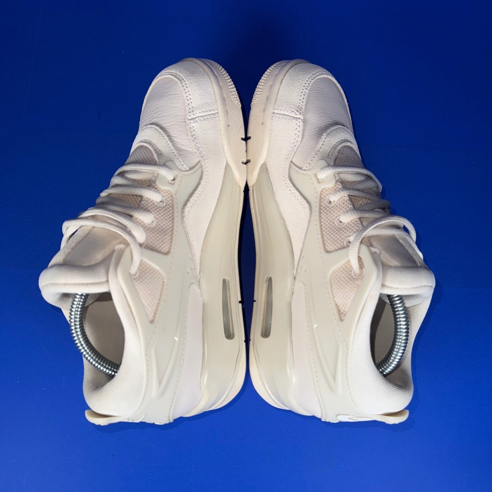 Air Jordan‎ 4 RM Women's Size 7 Cream Tan Leather Athletic Shoes FQ7940 200 - Picture 6 of 9